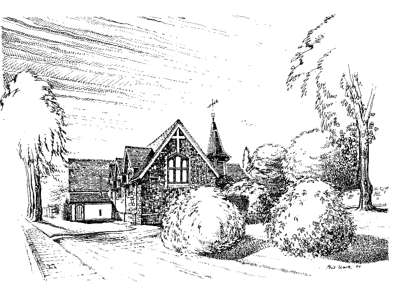 A sketch of the church