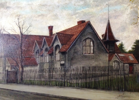 A painting of the original school 
